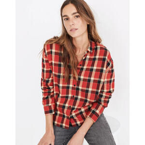 Madewell Flannel Westlake Shirt in Newfield Plaid Sz XS Button Up Casual Western